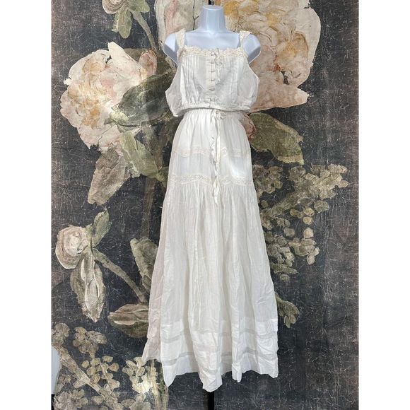 New By Anthropologie Dragonfly Novelty Sweetheart Midi Dress Size US6 - Picture 8 of 10